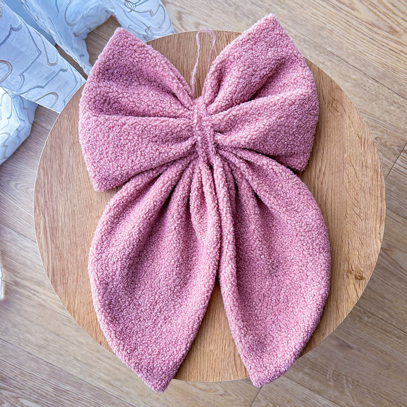 Σάπιο Μήλο Μπουκλέ "Προβατάκι" - Διακοσμητικός Χειροποίητος Υφασμάτινος Φιόγκος - Ύψος 47εκ Μήκος 30εκ