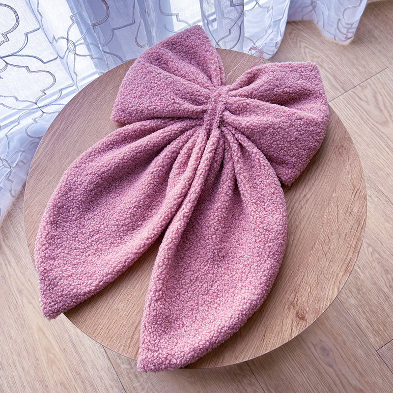 Σάπιο Μήλο Μπουκλέ "Προβατάκι" - Διακοσμητικός Χειροποίητος Υφασμάτινος Φιόγκος - Ύψος 47εκ Μήκος 30εκ