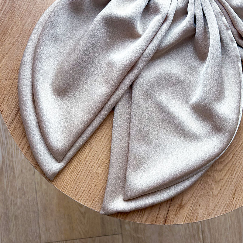 Διπλός Φιόγκος Χρυσός Σατέν - Διακοσμητικός Χειροποίητος Υφασμάτινος Φιόγκος - Ύψος 47εκ Μήκος 30εκ