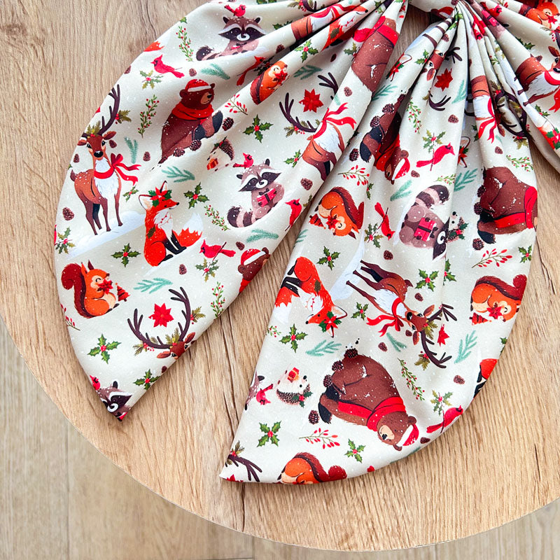 Μπεζ Φιόγκος - Ζώα Του Δάσους - Διακοσμητικός Χειροποίητος Υφασμάτινος Φιόγκος - Ύψος 45εκ Μήκος 30εκ