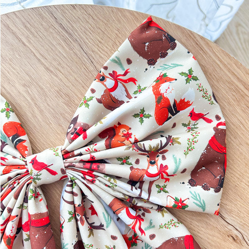 Μπεζ Φιόγκος - Ζώα Του Δάσους - Διακοσμητικός Χειροποίητος Υφασμάτινος Φιόγκος - Ύψος 45εκ Μήκος 30εκ