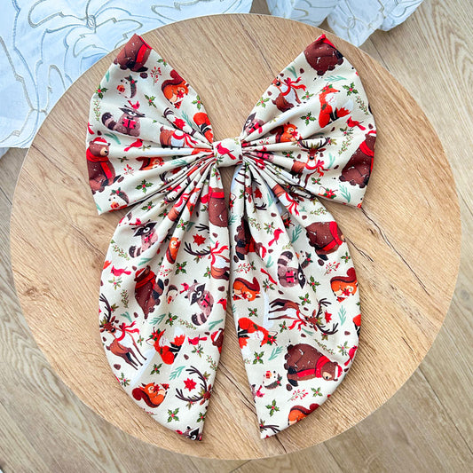 Μπεζ Φιόγκος - Ζώα Του Δάσους - Διακοσμητικός Χειροποίητος Υφασμάτινος Φιόγκος - Ύψος 45εκ Μήκος 30εκ