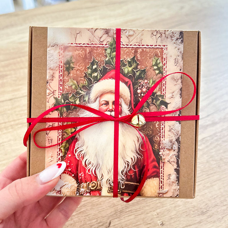 Χριστουγεννιάτικα Στολίδια σε Τελάρο Κεντήματος - 3 Τεμάχια - Άγιος Βασίλης και Ρούντολφ