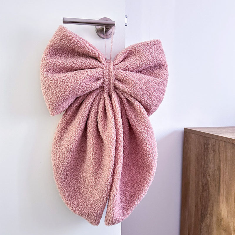 Σάπιο Μήλο Μπουκλέ "Προβατάκι" - Διακοσμητικός Χειροποίητος Υφασμάτινος Φιόγκος - Ύψος 47εκ Μήκος 30εκ